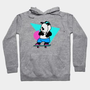 Skateboarding Panda - Retro Styled Design Hoodie